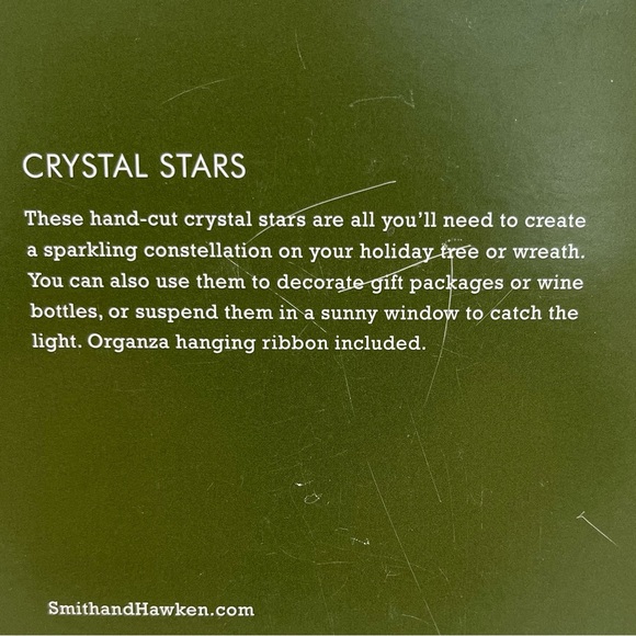 Smith & Hawken Chrystal Star Ornaments NIB
Set of 6 - Picture 2 of 4
